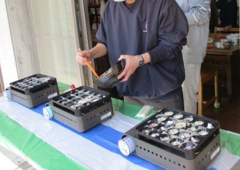 たこ焼き製造中