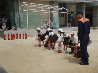 　　　　水消火器体験