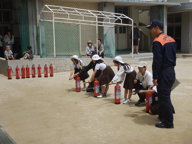 　　　　水消火器体験
