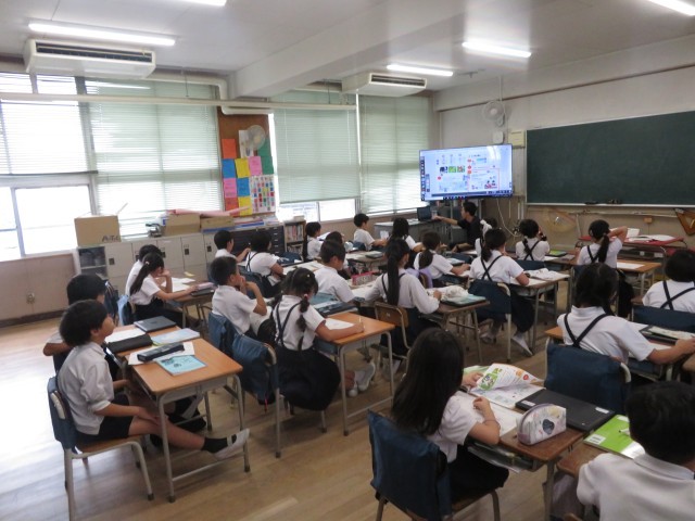 １組での理科の学習