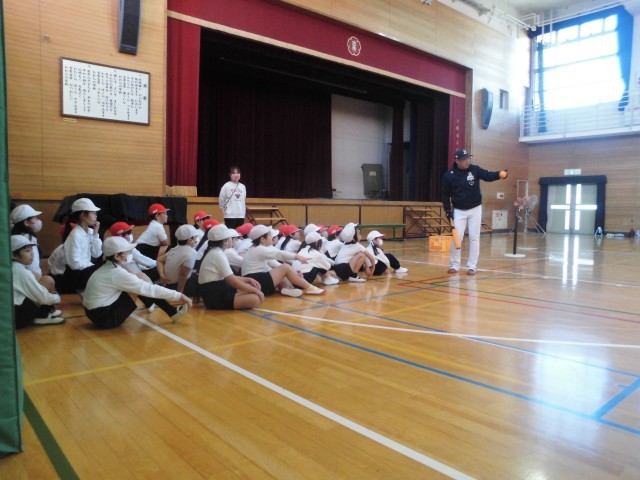 講堂でのルール説明