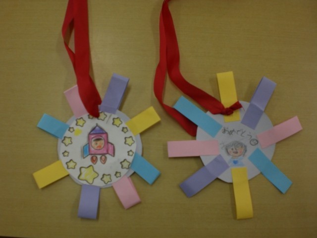 2年生から贈られたメダル