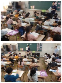 先生のお話を聞いている様子です