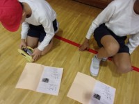 ワークシートに記入中!