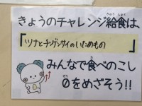 給食室前掲示