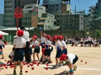 1年　団体競技「とって　とって　なげる」