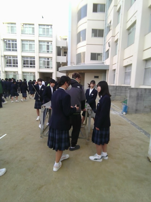 朝礼台片付け・ありがとう