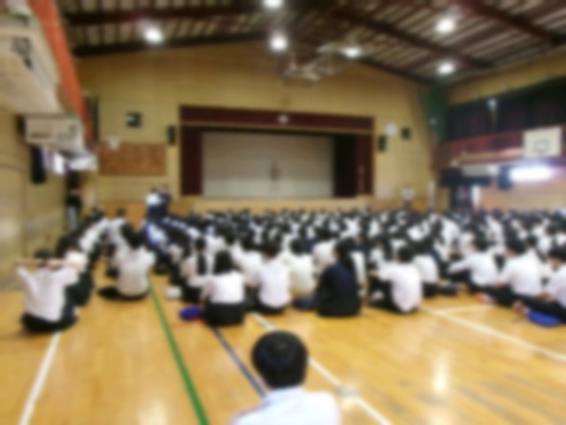 全校集会の様子