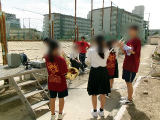 吹奏楽部と体育科の様子