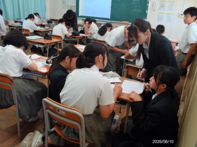 2年2組　数学の授業