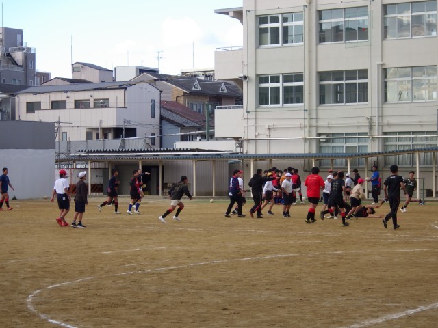 ラグビー部の様子です。