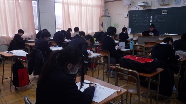 3年生学年末テストの自習