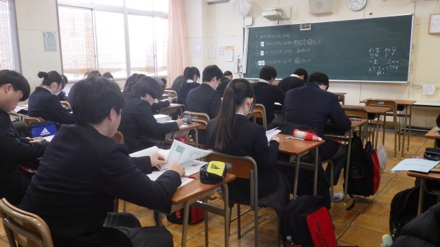 3年生学年末テストの自習