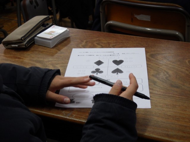 SPカードを使っての授業です