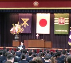 生徒会　歓迎のことば