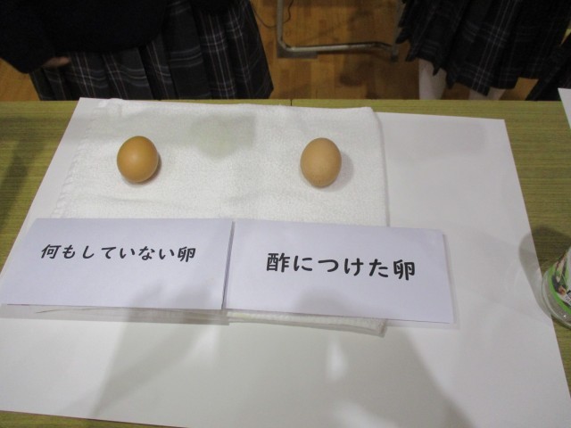 酢を付けて卵がどうなる？