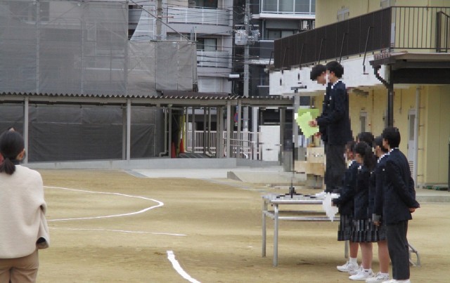 食育委員会代表生徒の発表