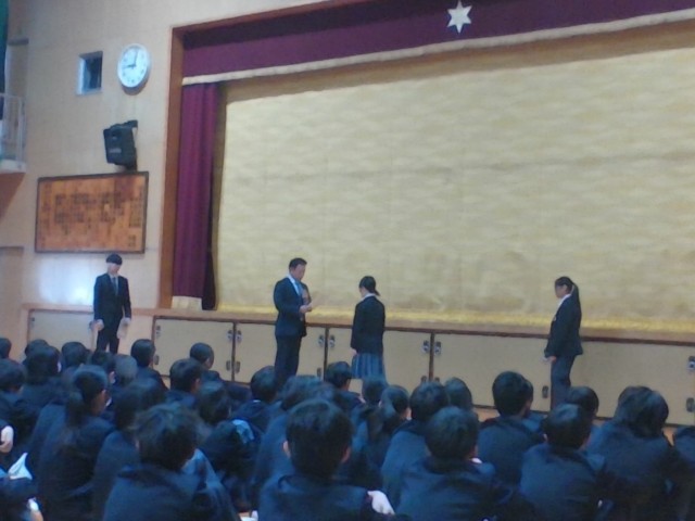 女子バスケットボール部　表彰式